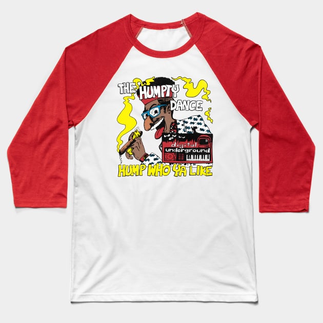 Humpty Hump Baseball T-Shirt by darklordpug